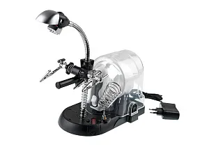 Набор луп Veber S-Clamp 3, с подсветкой и держателем «третья рука», изображение 1