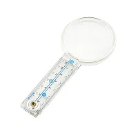 Лупа на ручке Veber 3x, 60 мм, с линейкой (81211)