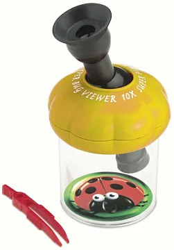 Банка для насекомых Navir «Обзор 360» с микроскопом 10x и пинцетом, матовая, изображение 1