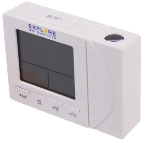 Часы цифровые Explore Scientific с проектором и термометром, белые, изображение 8