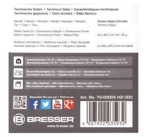 Метеостанция Bresser Temeo Hygro Circuitu, серебристая, изображение 10