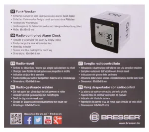 Часы настольные Bresser FlipMe Alarm Clock, серебристые, изображение 13