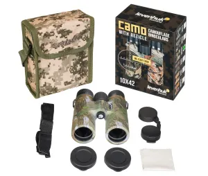 Бинокль камуфляжный Levenhuk Camo 10x42 с сеткой, изображение 5