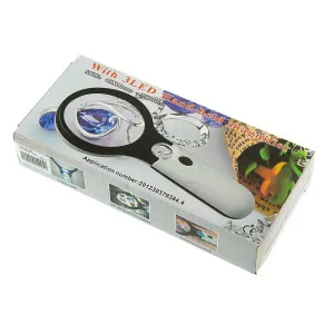 Лупа на ручке Veber 3/20х, 75/22 мм, с подсветкой (6902), изображение 4