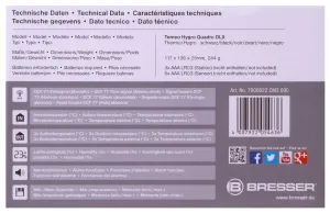 Метеостанция Bresser Temeo Hygro Quadro DLX с тремя датчиками, черная, изображение 12