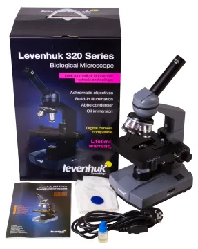 Микроскоп Levenhuk 320 BASE, монокулярный, изображение 2